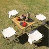 Outdoor Tragbarer Faltbarer Hocker Camping Zusammenklappbarer Fußhocker Wandern Strand Reise Picknick Angelstuhl Werkzeuge Ultraleichtes Picknick