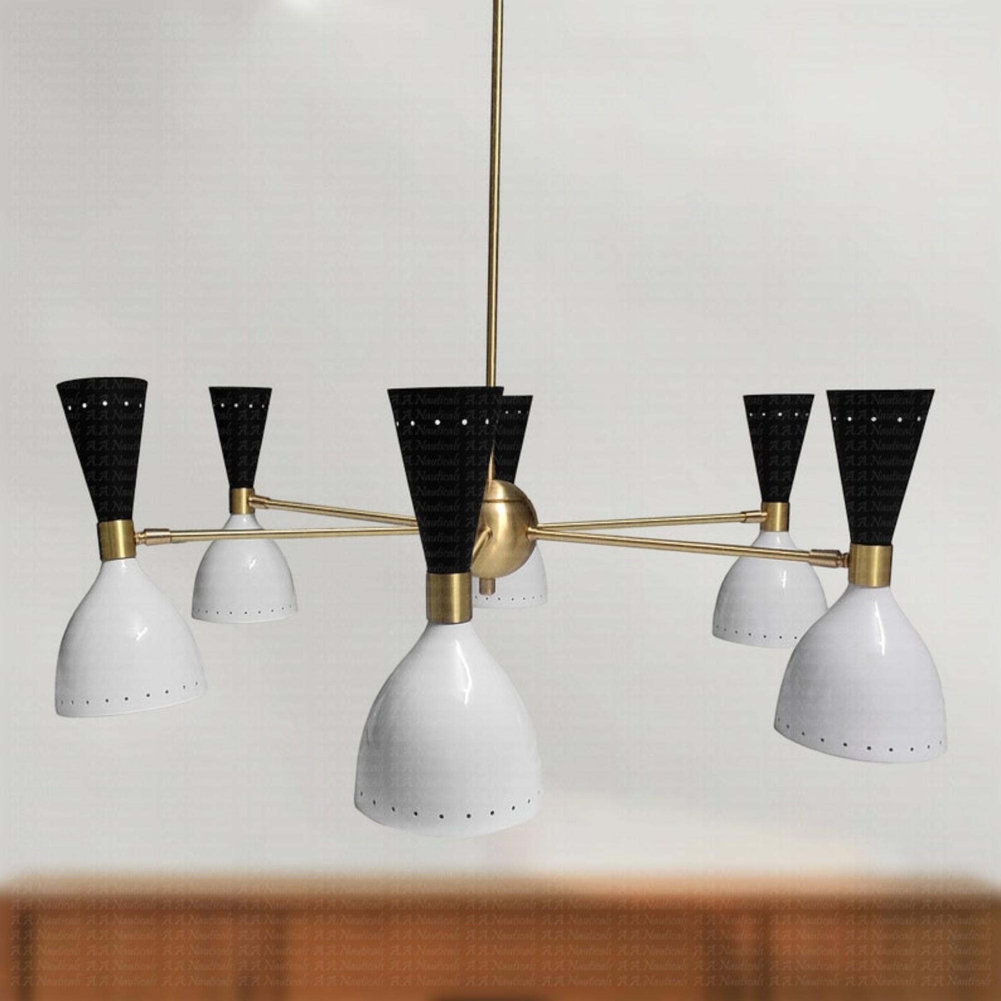 

6-рожковая 12-ламповая латунная люстра «Спутник» в стиле модерн середины века в стиле «Стильново» — ручная работа, рождественский декор для дома, подарки на новоселье для мужчин и женщин