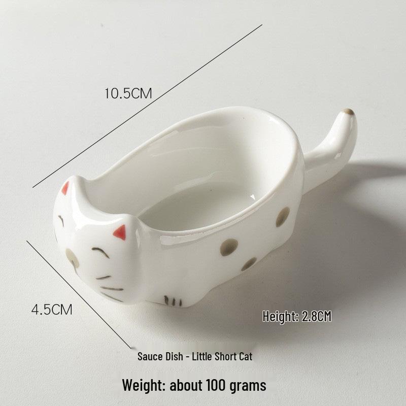 Sauce Ceramic Embossed Cartoon Snack Dish For Dipping
