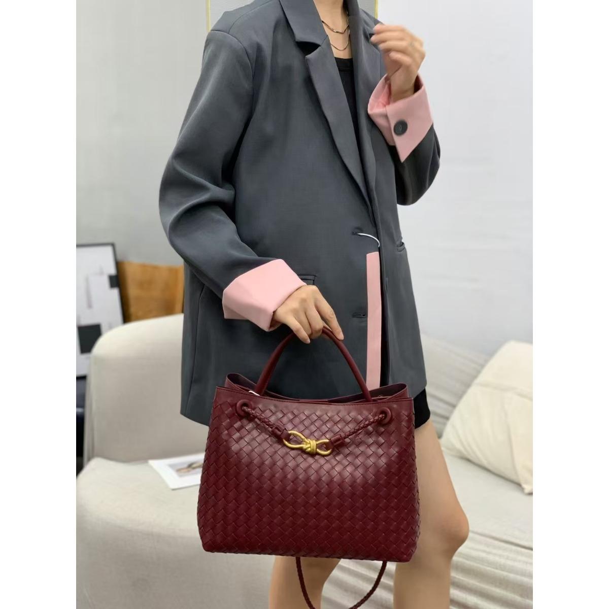 

Сумка с бантом, модная женская плетеная сумка, сумка через плечо на одно плечо 25*9*19