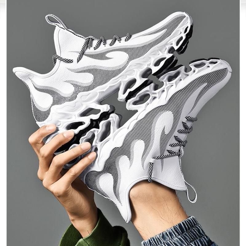 Men's Shoes Tide Men's Waterproof Leather Sneakers Shock Absorption Heightened Casual Shoes Men's Student Shoes