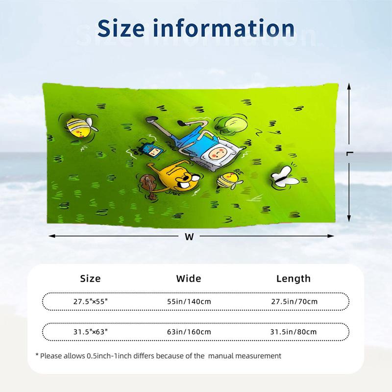 Adventure Time Beach towels also serve as bath towels summer essential a musthave for the outdoors the beach and the pool