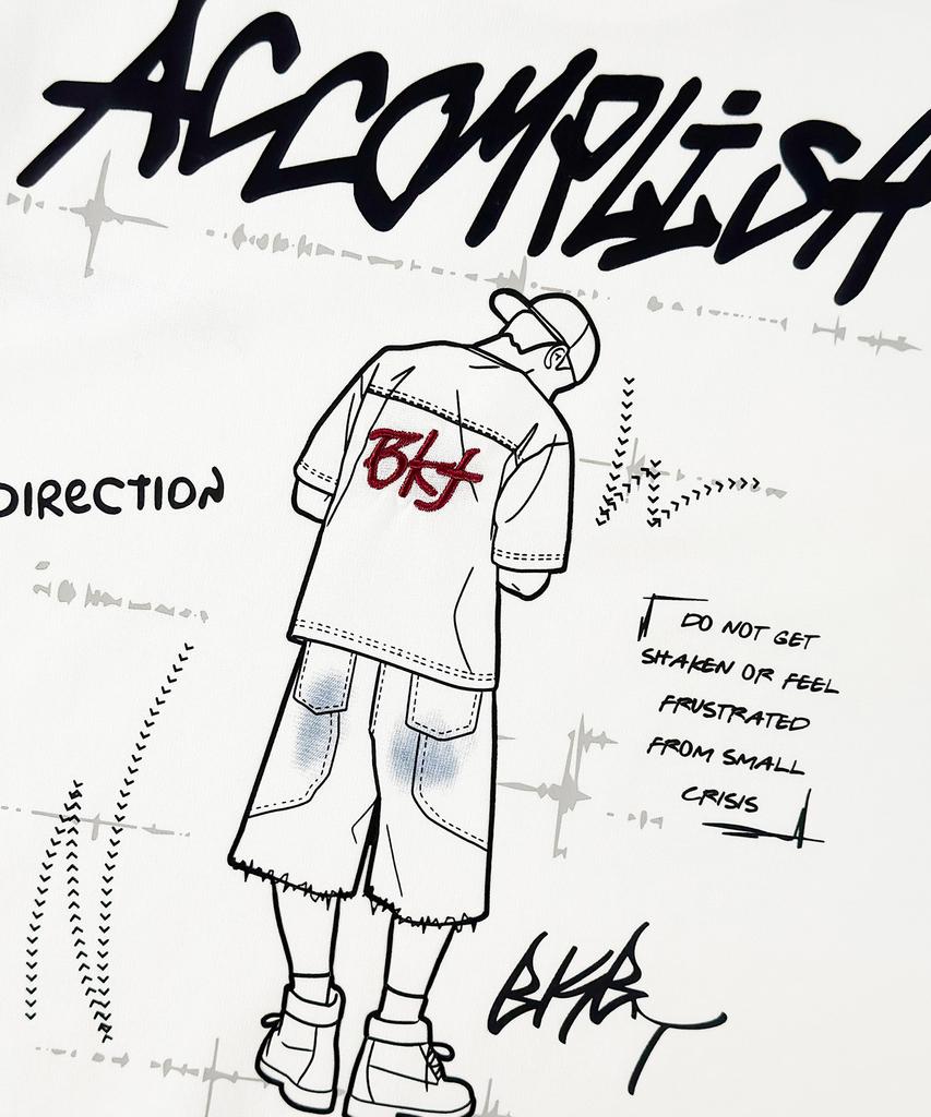 BUNKERBUSTER Accomplish Drawing Short Sleeve T-Shirt Mq2Tu246_Off White