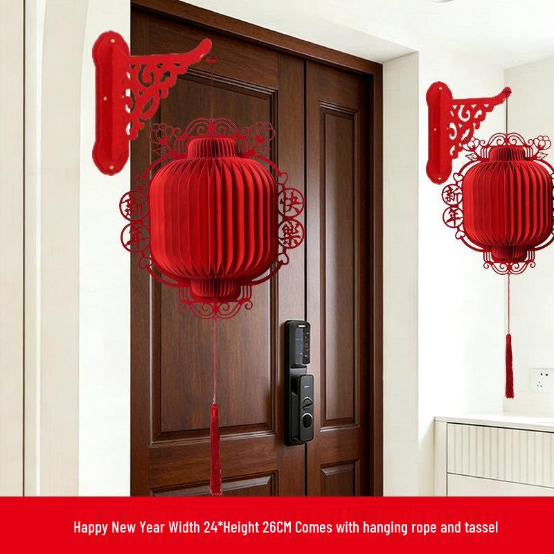 Chinese Horse Year 2026 Lanterns: 3D Honeycomb Hanging Ornaments for New Year and Spring Festival Decor.