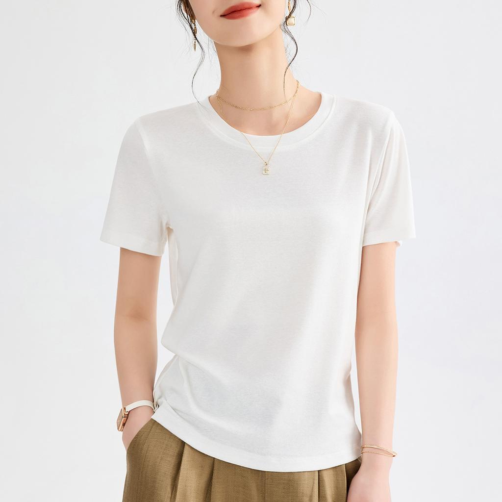 New Tencel Linen Mask Women's Summer Short Sleeve Thin Bottom Shirt Loose Top Clothing