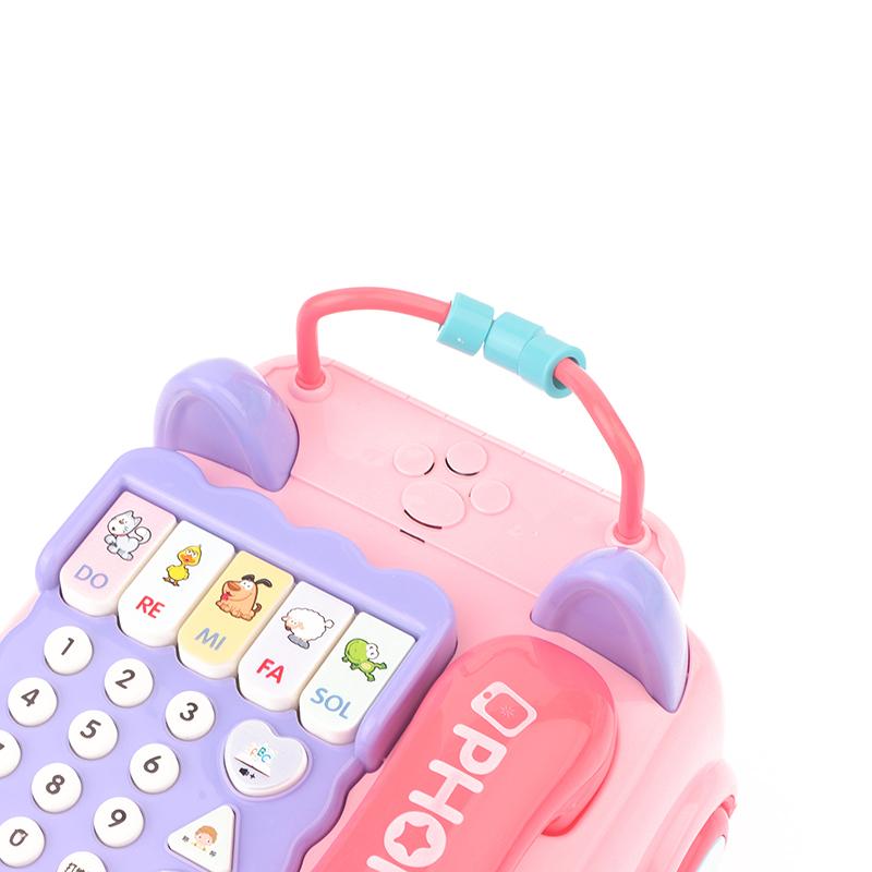 1 Set Creative Fun Simulation Landline Baby Puzzle Music Story Pull Line Phone Car Toy Children Early Learning Phone Car Toys