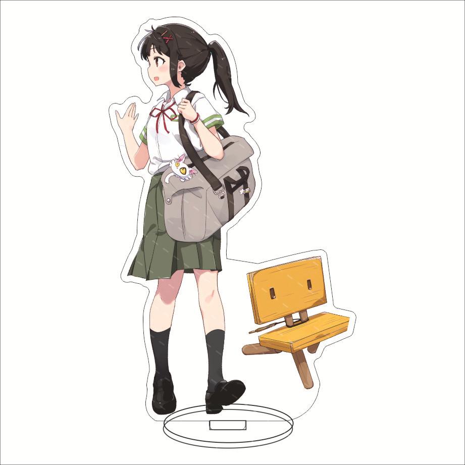 Anime Suzumeno Tojimari Suzume Movie Acrylic Stand Model Plate Decoration Desk Figure Display Girl Gift Artist Products Standee
