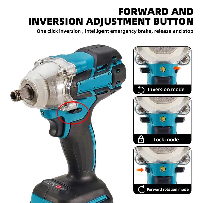 350N.m Cordless Electric Impact Wrench Brushless Electric Wrench Hand Drill Socket Power Tool For Lithium Battery Auto Repair