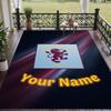 Custom Text Printed Rug Aston Villa Non Slip Floor Carpet For Home Room Decor