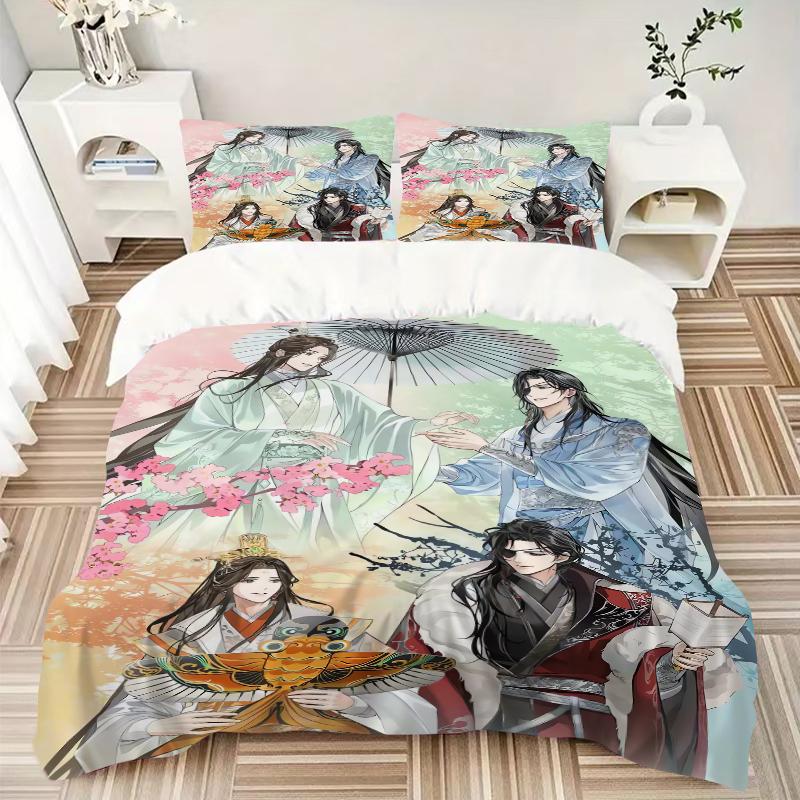 3Pcs Elegant Fantasy Figures Bedding Set Quilt Cover Pillowcase Home Christmas Xmas Halloween Gift 1 Duvet Cover 2 Pillowcase M924559