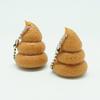 Funny Poop Squeeze Toy Realistic Soft Stress Reliever with Keychain Clip Slow-Rising Humorous Prank Gift for Friends Bag Charm for Adults Teens