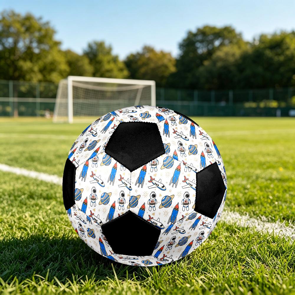 1PC Space Exploration Adventure Soccer Ball Size 5 Football Machine Sewn Indoor/Outdoor Universal Football W114
