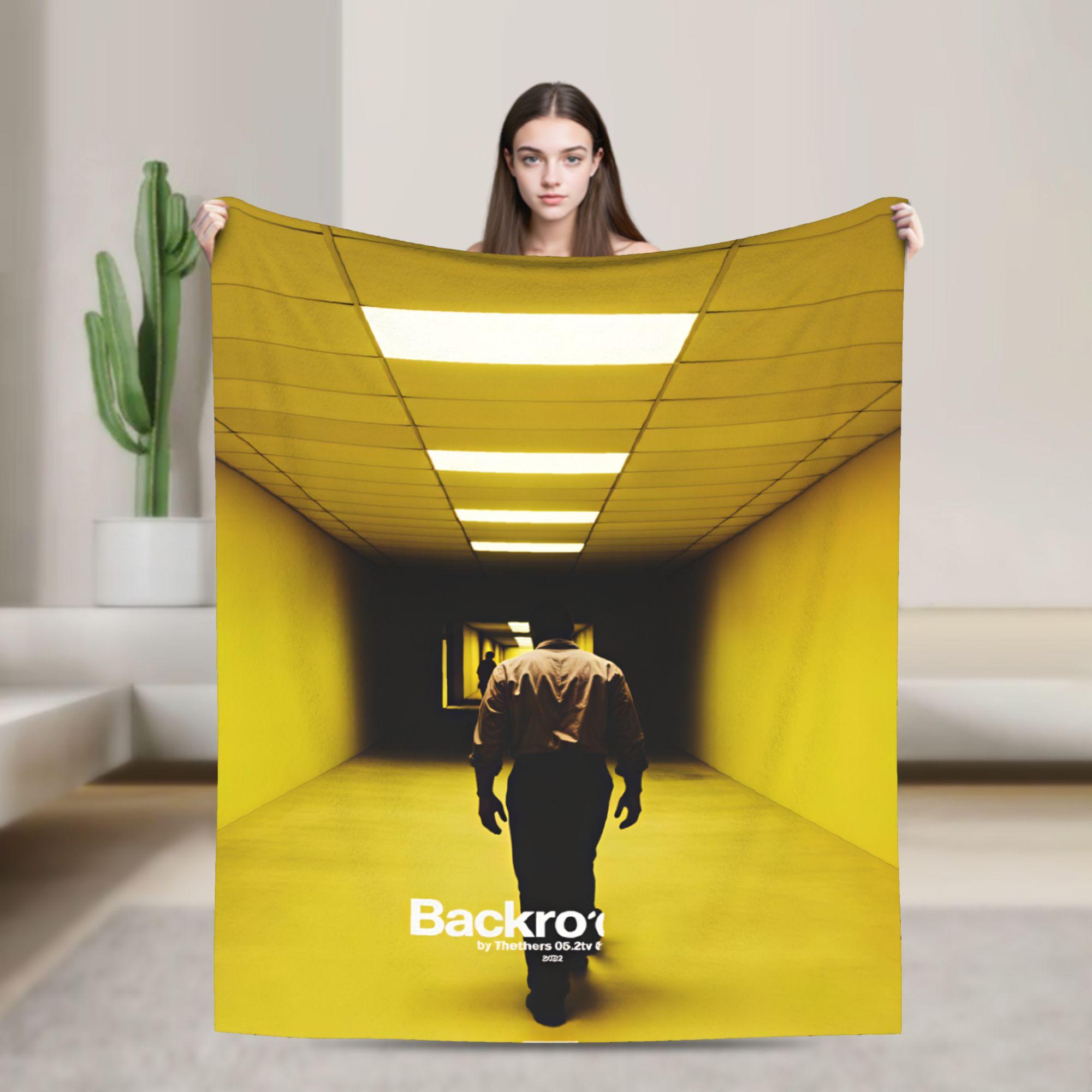 Happy Adults Toys Unisex Horror Movie Backrooms Blanket Quality Super Soft Throw Blanket Spring Decorative Outdoor Novelty Bedspread