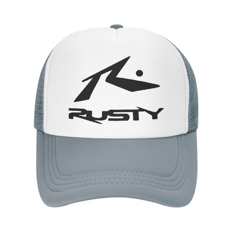 New Rusty Men TV Screen Graphic Print Baseball Cap Casual Unisex Breathable Sun Visor Snapback Hat Summer Mesh Trucker Hats