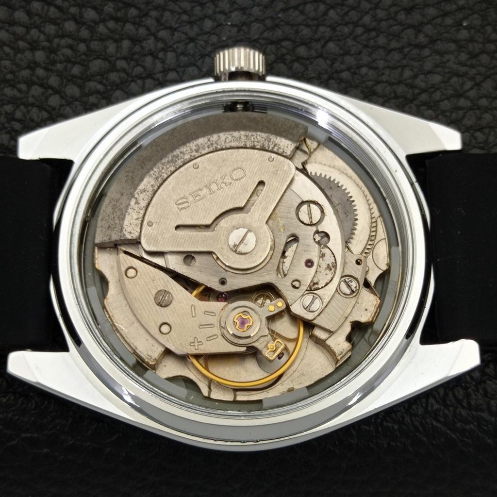 JAPAN VINTAGE REFURBISHED SEIKO 5 AUTOMATIC 6309A MENS BLACK WATCH a441207-4 Sk-a441207