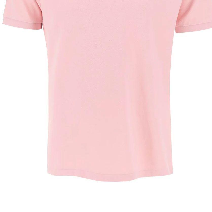 Polo Ralph Lauren Solid Color Square Collar Casual Short Sleeve Polo Shirt Men tops Pink 710680784CHNPK