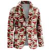 Herren Hässlicher Weihnachten Kord Warmtaschen Anzugjacke Strickjacke Herren Freizeitanzug