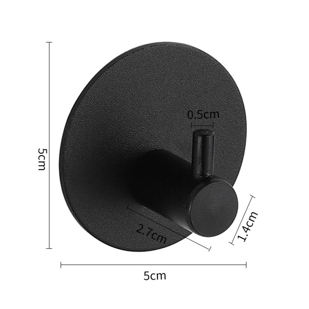 Home Use Round Self Adhesive Wall Door Hook Holder Rack Key Clothes Coat Towel Hanger Aluminum