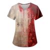 Women's Fashion Casual Halloween Printed Pocket T-shirt Tops