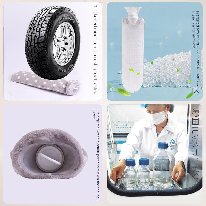 Long Water-Filled Hot Water Bottle for Bed Use, Thickened Explosion-Proof Warm Water Bag, Neck Warmer for Winter, Super Long Neck Version