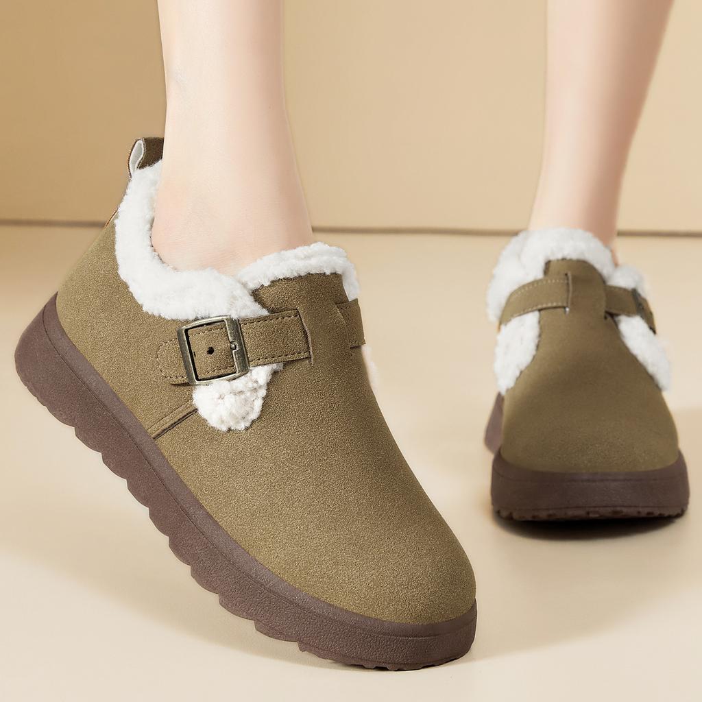 Shoes Women's Winter Cotton Shoes Piled Thickened Snow Boots Cold-proof and Warm Cotton Boots Versatile Short Boots Outer Women's Boots