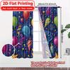 2D Flat Printing  2pcs NewYearCelebration(3) Modern Minimalist Curtains Durable Polyester Curtains Gifts Perfect for Bedroom