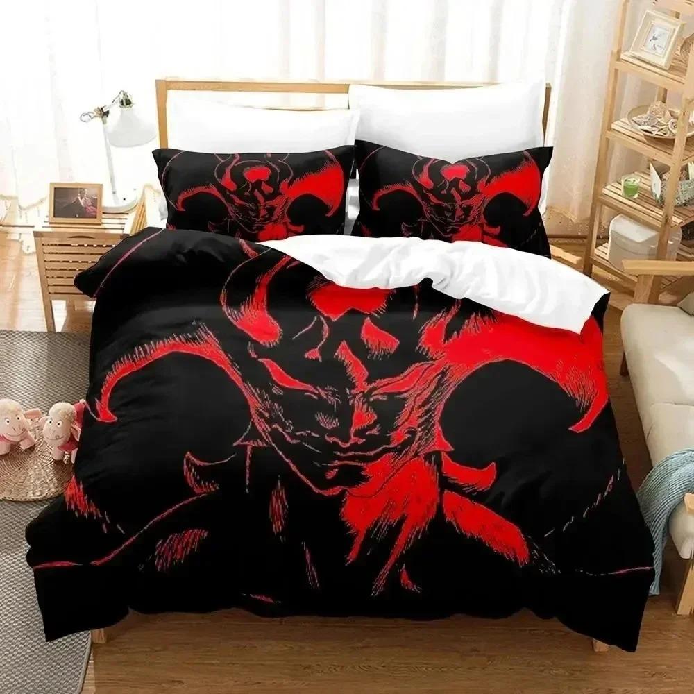 3D Print Anime Devilman Crybaby Beding Set Soft Duvet Cover Bed Linen Set Comfortable Quilt Cover Pilowcase Quen Young Boys Adult People Beding Set