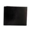 Wings Men' Genuine Cowhide Leather Wallet with Flip Flap Black