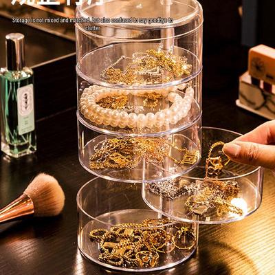 Rotierende Schmuckschatulle für Kinder: Aufbewahrung für Ohrringe, Haarbänder, Nadeln und Accessoires