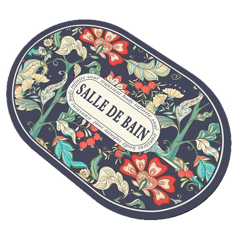 American Floral Diatomaceous Earth Bath Mat - Dirt-Resistant, Easy-Clean, Water-Absorbent, Fast-Drying.
