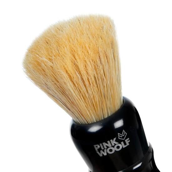 

Кисть для бритья Pink Woolf из кабана для мужчин | Узел 25 мм, ЧЕРНАЯ АКРИЛОВАЯ РУЧКА | Создает густую пену и мягко отшелушивает для гладкого бритья | Подарок для мужчин