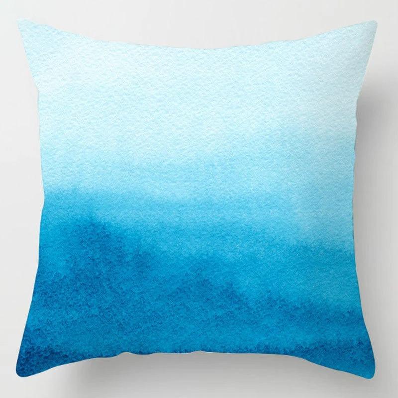 Blue Geometric Shiny Pattern Pillowcase Office Living Room Home Pillowcase Car Ornaments
