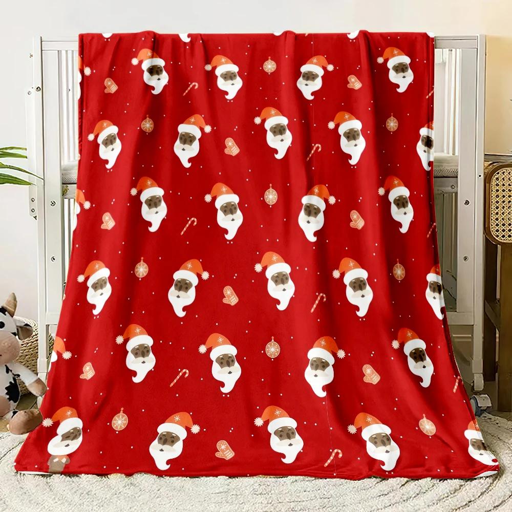 Festive Christmas  Flannel Thin Blankets Cozy Patterns for A Merry Holiday Flannel Blanket New Year Home Decoration Gift
