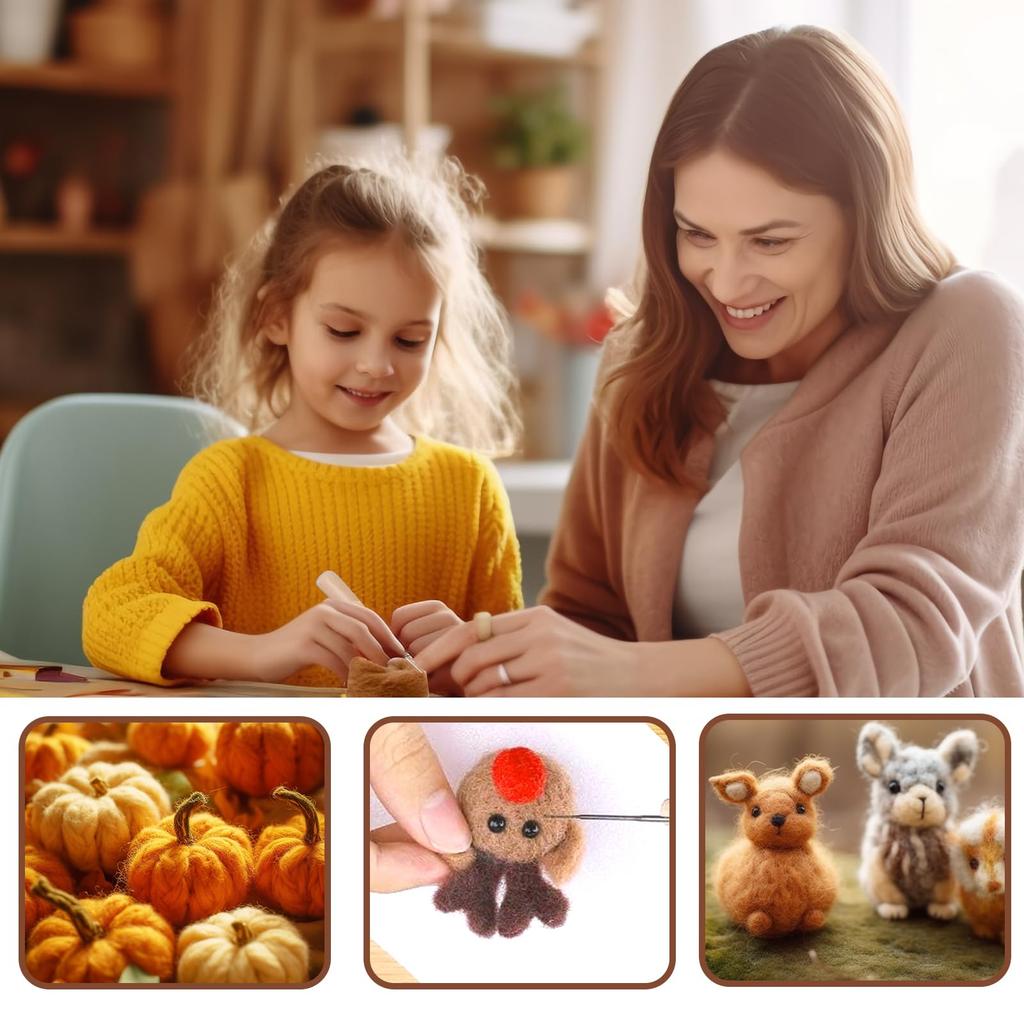 Wool Felt, Wool Fiber, 3g, Beginner's Trial Set, 24 Colors, 72 Packs