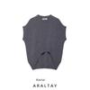 Araltay New Western Style Women Clothes Versitile Fashion Simple Wool Knitting Oversized Vest 6771112