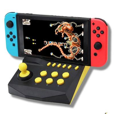 K&SGAMER Mini Arcade Controller, Dock, and Stick for Nintendo Switch (Yellow & Black)