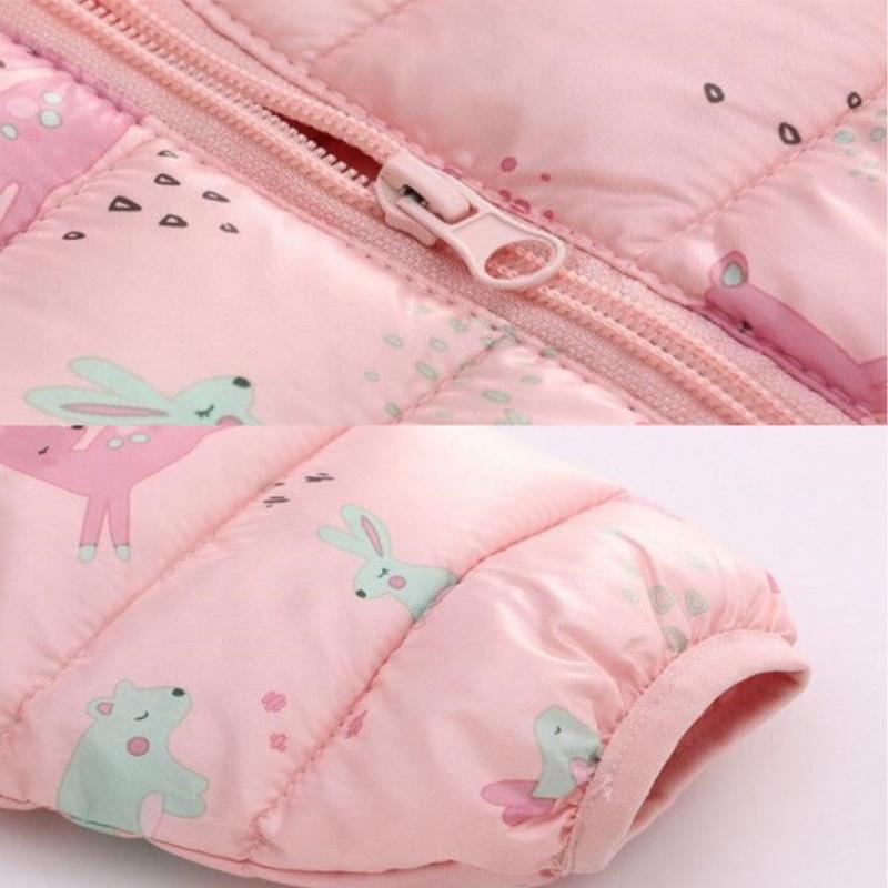Baby Boy Hooded Lightweight Down Jacket Kids Girl Cartoon Dinosaur Zipper Coats Autumn Winter Warm Christmas Outerwear