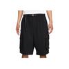 Nike Solid Color Mid Waist Loose Fit Quick Dry Cargo Shorts Men shorts Black HJ2909010