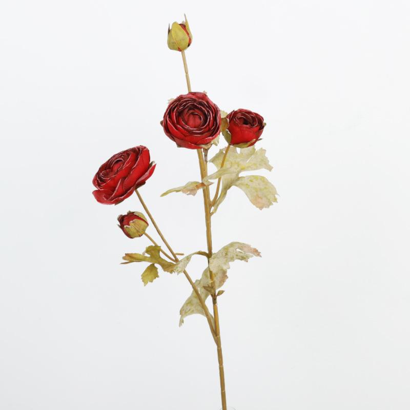 

Simulation retro dew lotus bouquet burnt edge decoration artificial flower indoor living room autumn dew lotus simulation flower