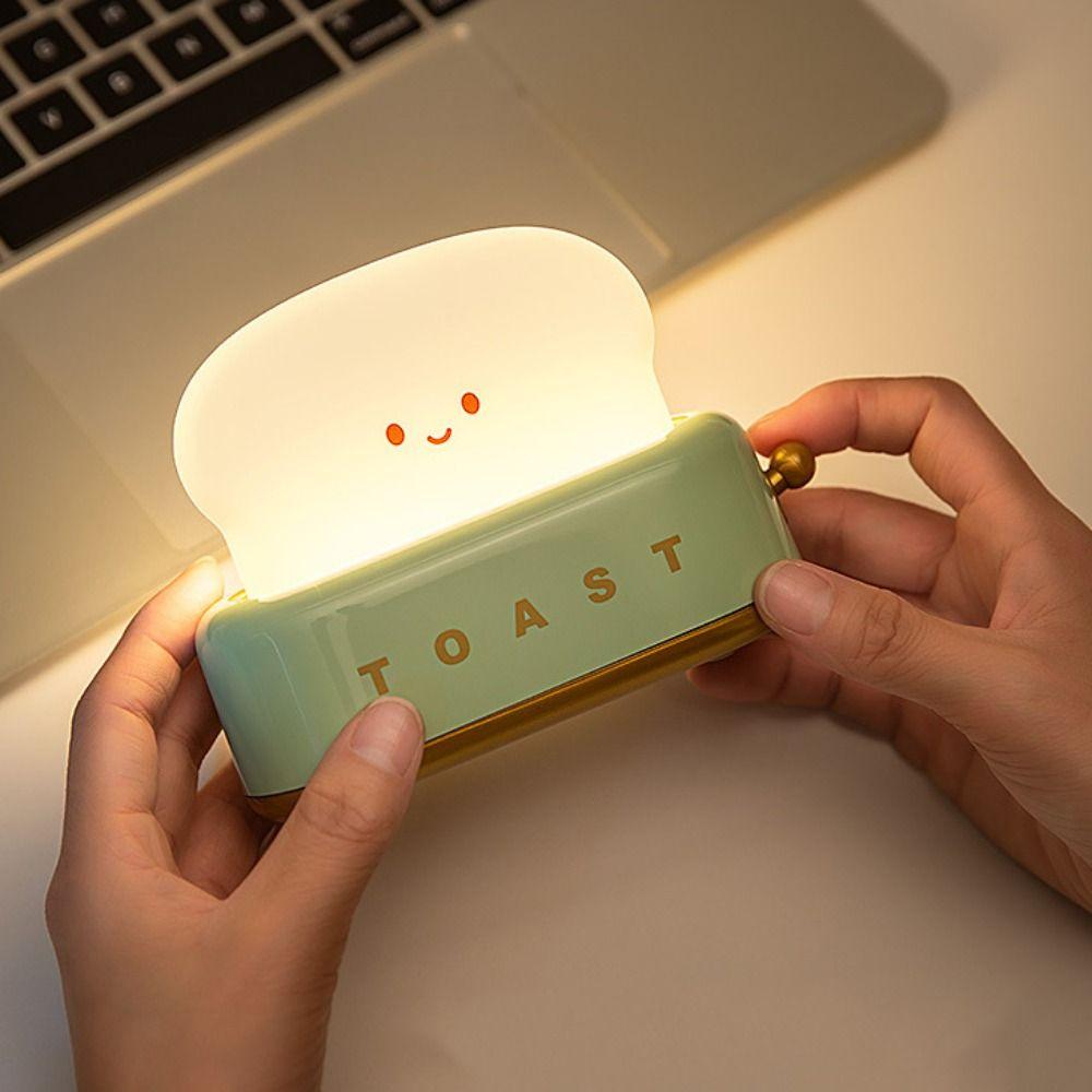 Energy Saving Toaster Lamp Dimmable Mini Table Lamp Bread Table Lamp Toaster Nightlight  Gifts