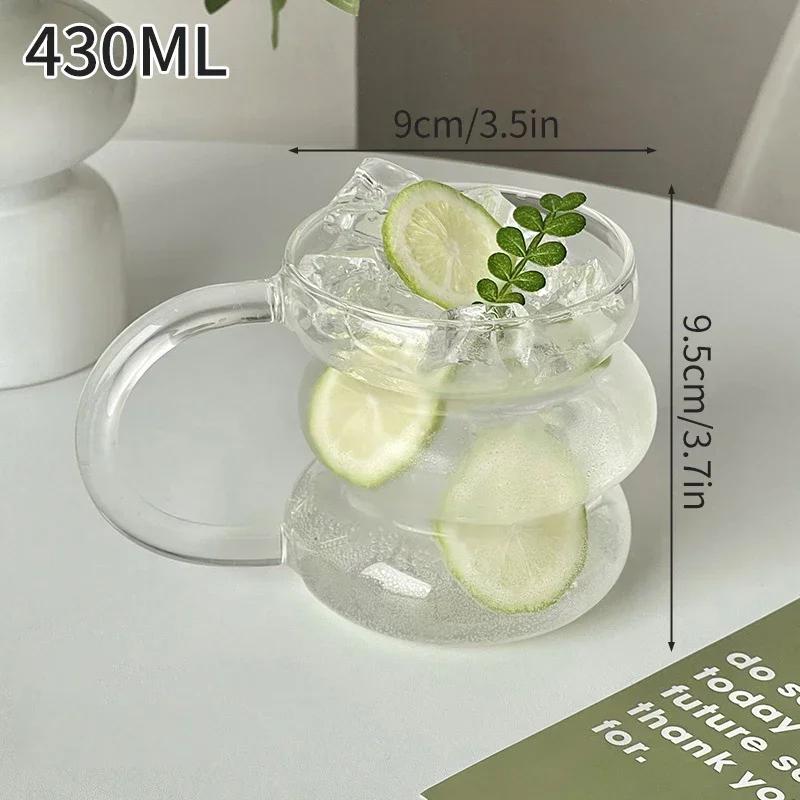 INS Grapes Glass Cup Coffee Mug Heat Resistant Tumbler Drinking Glass Iced Coffee Cup Summer Winter Drinkware Housewarming Gifts