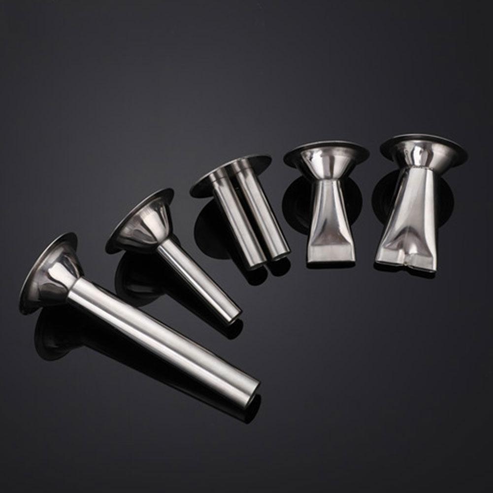 Stainless Steel Small Sausage Tool Fast Sausage Filling 1.5lbs with 5 Nozzles BBQ Kitchen Tool for Household Use Or Commercial