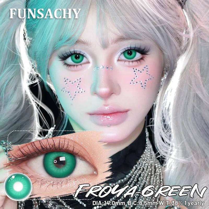 FUNSACHY 1 Pair FROYA Colored Contact Lenses Anime Cosplay 14.0mm Softlens Halloween Makeup Party Eye Contacts Yearly Cosmetics