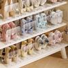 Large Capacity 4 Grids Shoe Storage Rack Plastic Space Saving Baby Shoe Rack Vertical Free Standing Shoe Organizer for Home