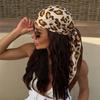 Eșarfă Neckerchief cu Imprimeu Leopard Hijab pentru Femei Bandană de Păr din Satin de Mătase Eșarfe pentru Păr Pătrate Femeie Bandană pentru Cap