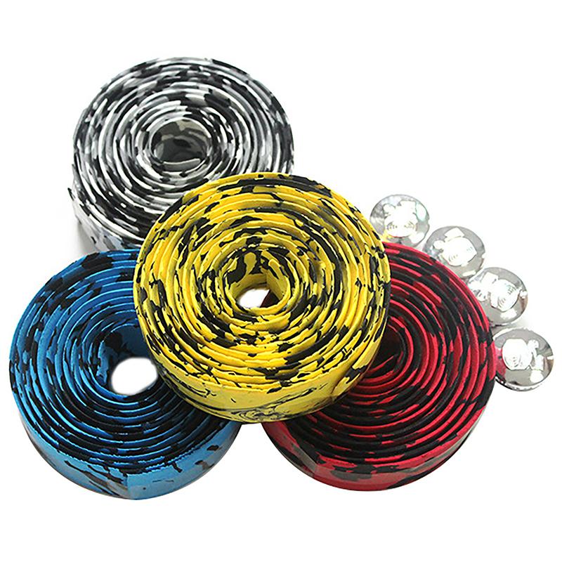 2 Pcs Eva Bicycle Handlebar Tape Cycling Mountain Bike Handle Belt Reflective Wrap Road Bike Belt With Bar Plugs