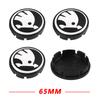 AAABW1 4Pcs 56/65mm Car Wheel Hub Cap Stem Cover Auto Accessories For Skoda Afriq Kamiq Fabia Octavia Scala Kodiaq Karoq VRS VII Yeti