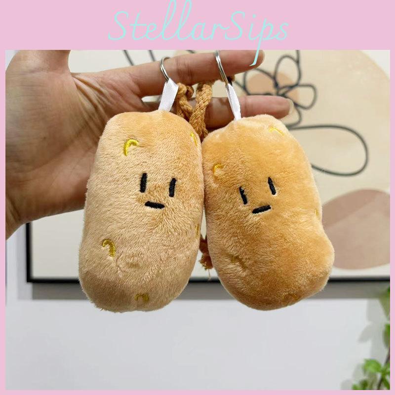 Adorable Plush Potato Keychain Cute Soft Stuffed Toy Charming Backpack Charm