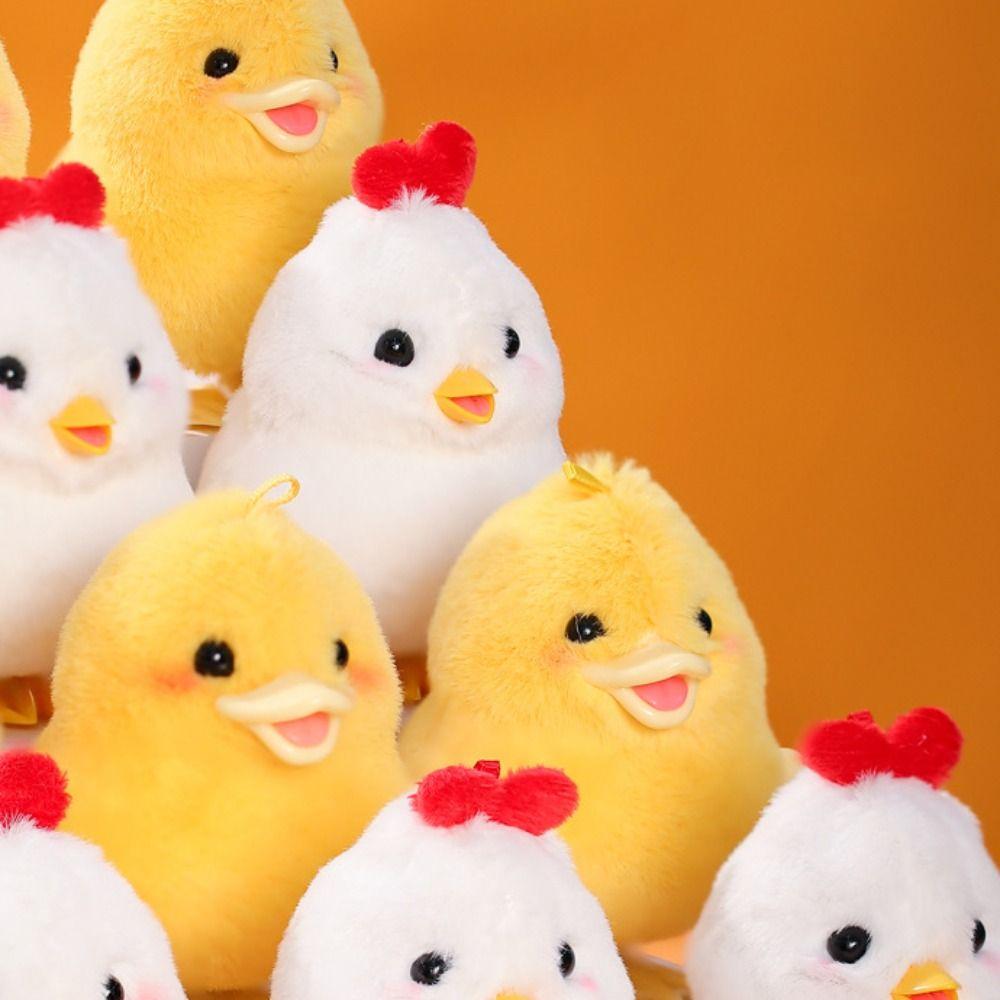Plush Duck Wind Up Jumping Toy Lifelike Guide Baby Crawling Toy  Cat Toy