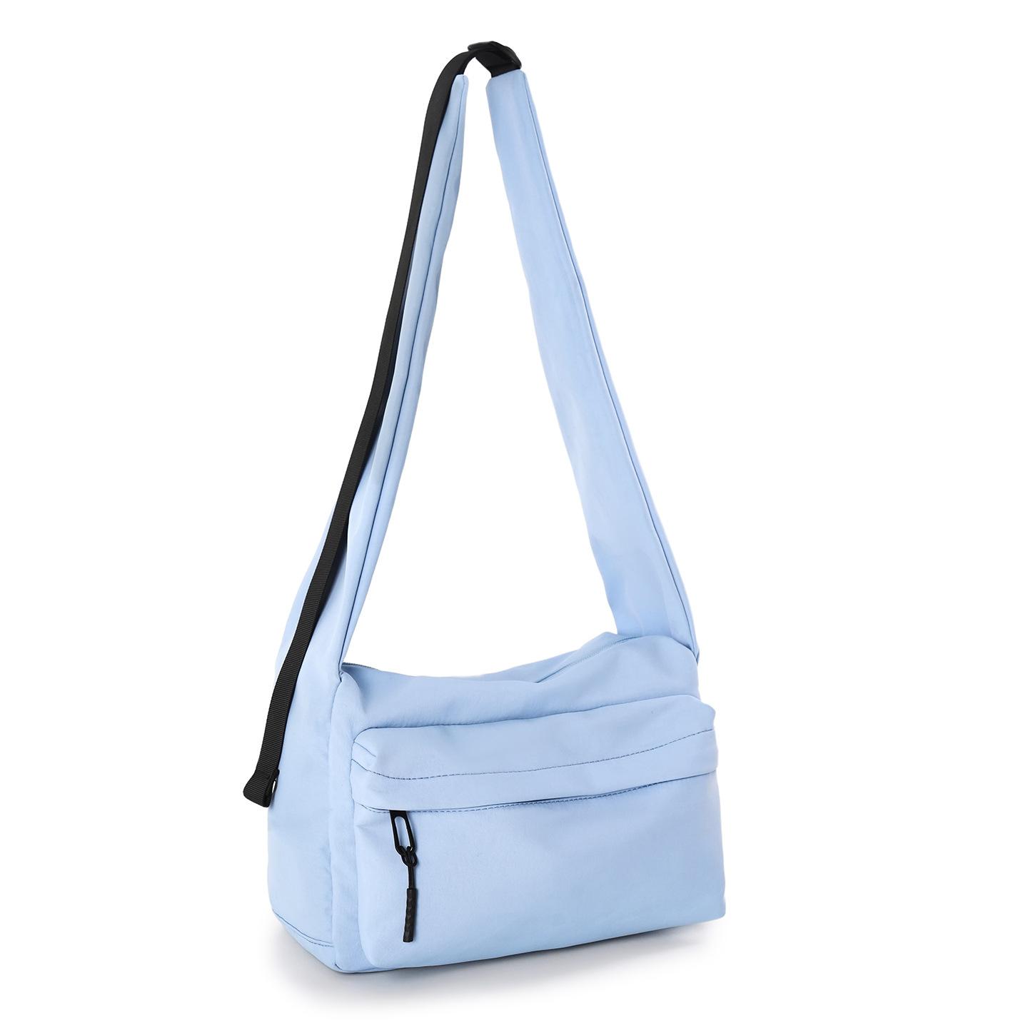 

Japanese simple crossbody bag women s large capacity broadband one-shoulder commuter bag Korean version fashion foreign style student light bag синий